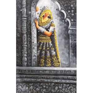 Bandah Ali, 24 x 36 Inch, Acrylic on Canvas, Figurative-Painting, AC-BNA-176